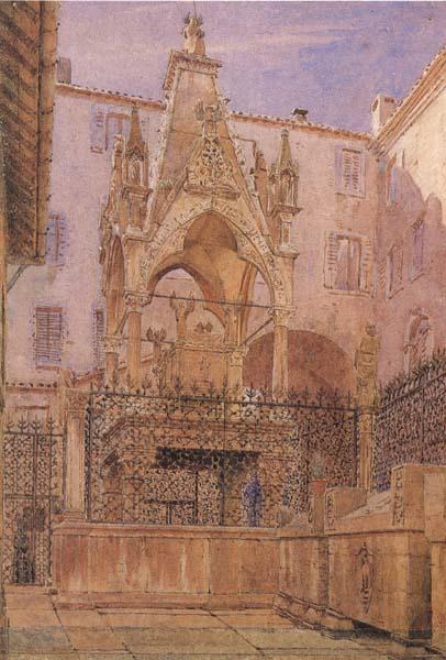 George Price Boyce,RWS Tomb of Mastino II della Scala (mk46) Spain oil painting art